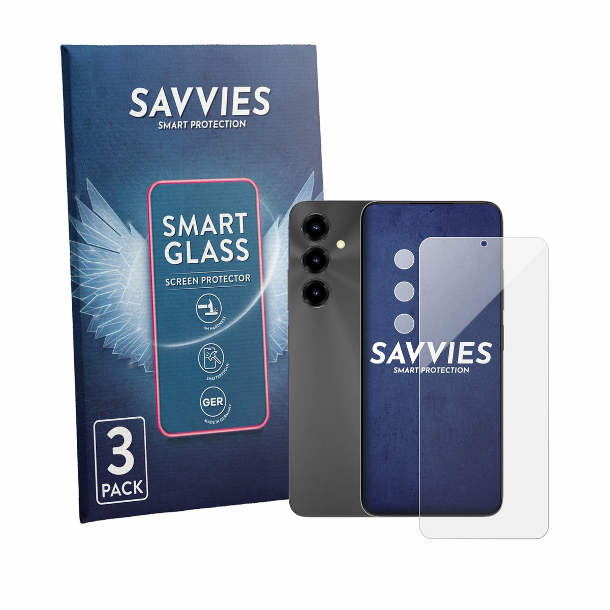 3 Stuks Savvies Screenprotector - geschikt voor ZTE Blade V80 Max (Voor+Camera) - beschermfolie glas transparant