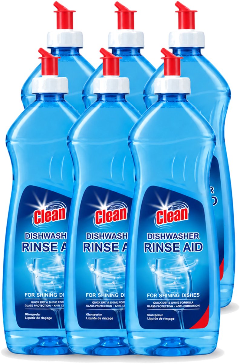 6 x At Home - Clean - Vaatwasser Glansspoelmiddel - Glasbeschermend - 500 ml - Voordeelverpakking - 6 stuks