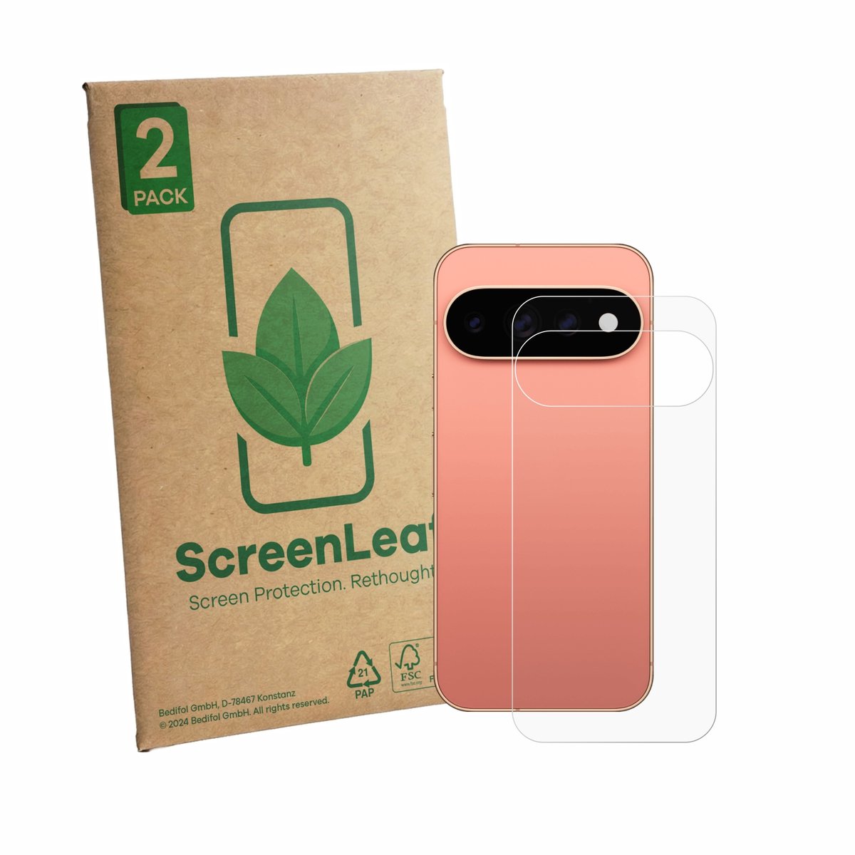 2 Stuks Screenprotector voor Google Pixel 11 Pro (Achterkant) - Hoogwaardige Beschermfolie transparant