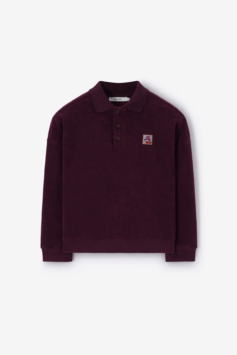 Sissy-Boy - Donkerrode polo trui