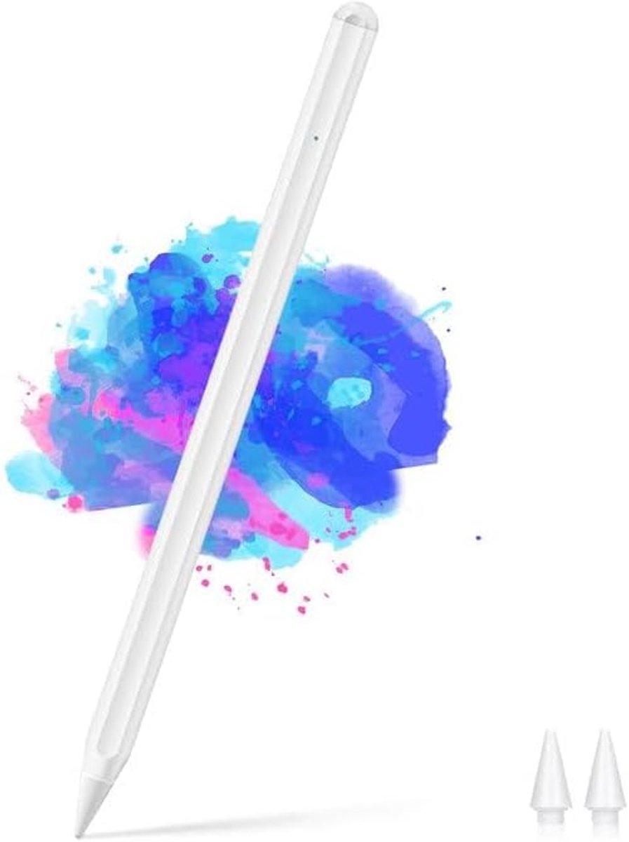 Pen voor iPad met Palm Rejection Active Pencil compatibel met (2018-2021) iPad Pro/iPad/iPad Mini/iPad Air, E08(wit)