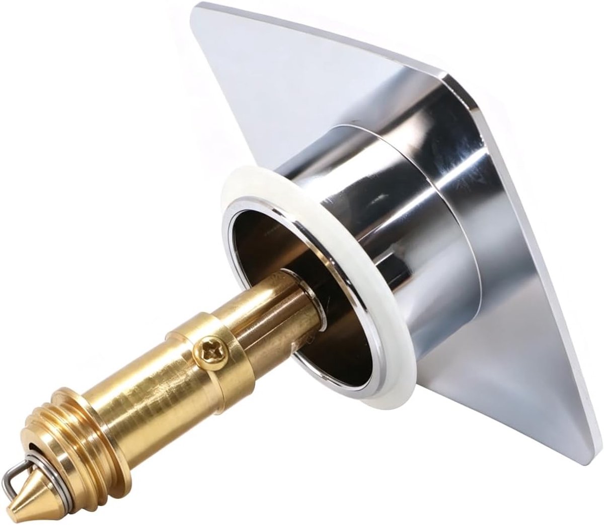 Pop-Up Click Clack-Plugs Stopper, 66mm Push Sink Drain Pop-up Stopper, Vierkante Messing Gootsteen Afvoer Deksel, Voor Keuken Badkamer Wastafel Bad