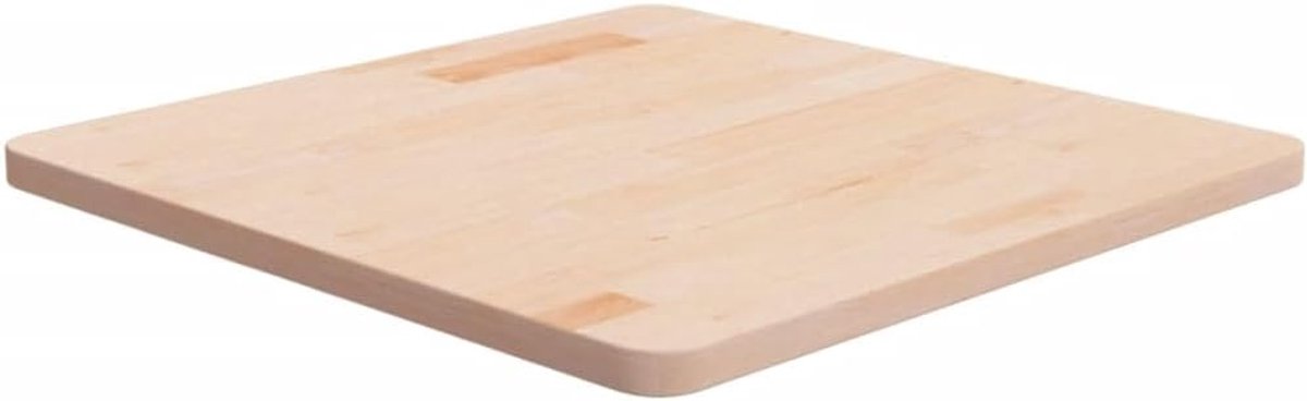 Vervangingsplaat voor tafel, houten tafelblad, eettafelblad, vervangend tafelblad, geschikt voor eetkamer, restaurant, café, hotel, vierkant, 60 x 60 x 2,5 cm, eikenhout, onbehandeld