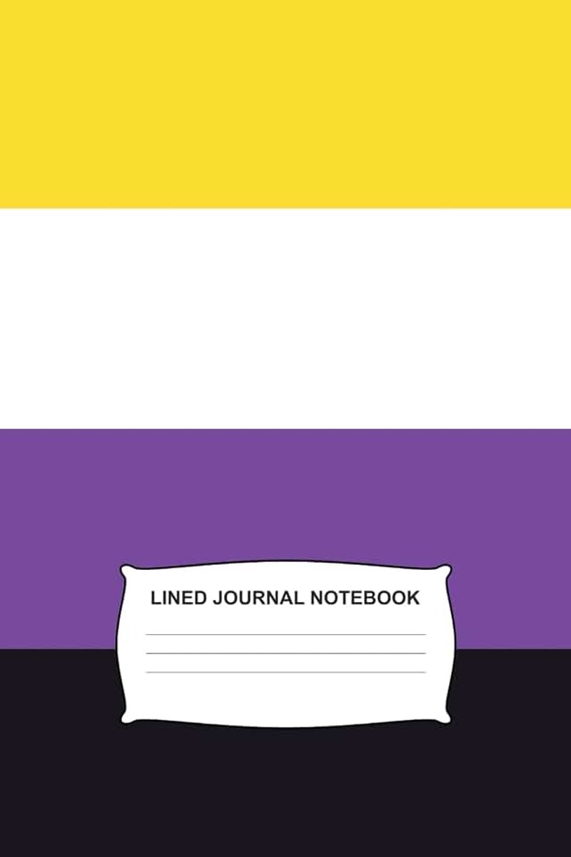 Binary Pride Flag Lined Journal Notebook: Composition Notebook 6" x 9" 120 Pages