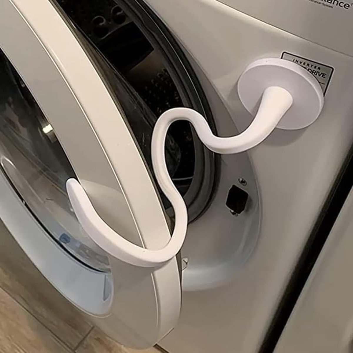 Deursteun, Flexibele Wasmachine Deursteun Magnetische Wasmachine Deur Houder Universeel voor Voorlader Wasmachine(Wit)