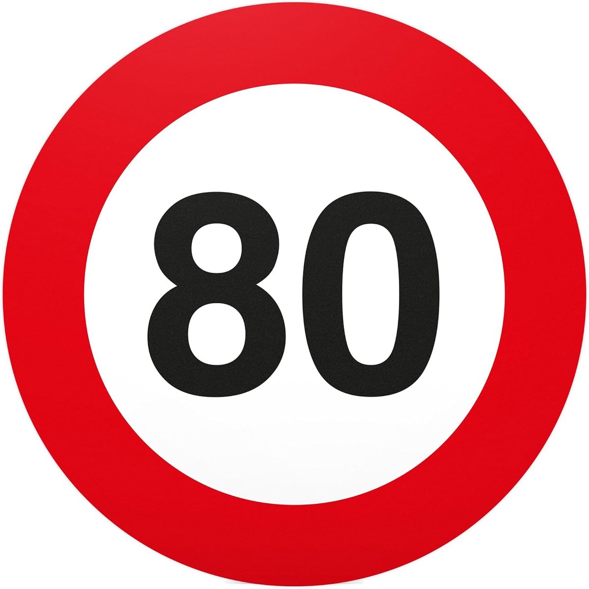 80 verjaardag plastic bord (20 x 20 cm), cadeau 80 verjaardag opa / oma, cadeau-idee 80ten cadeau verjaardagsfeest
