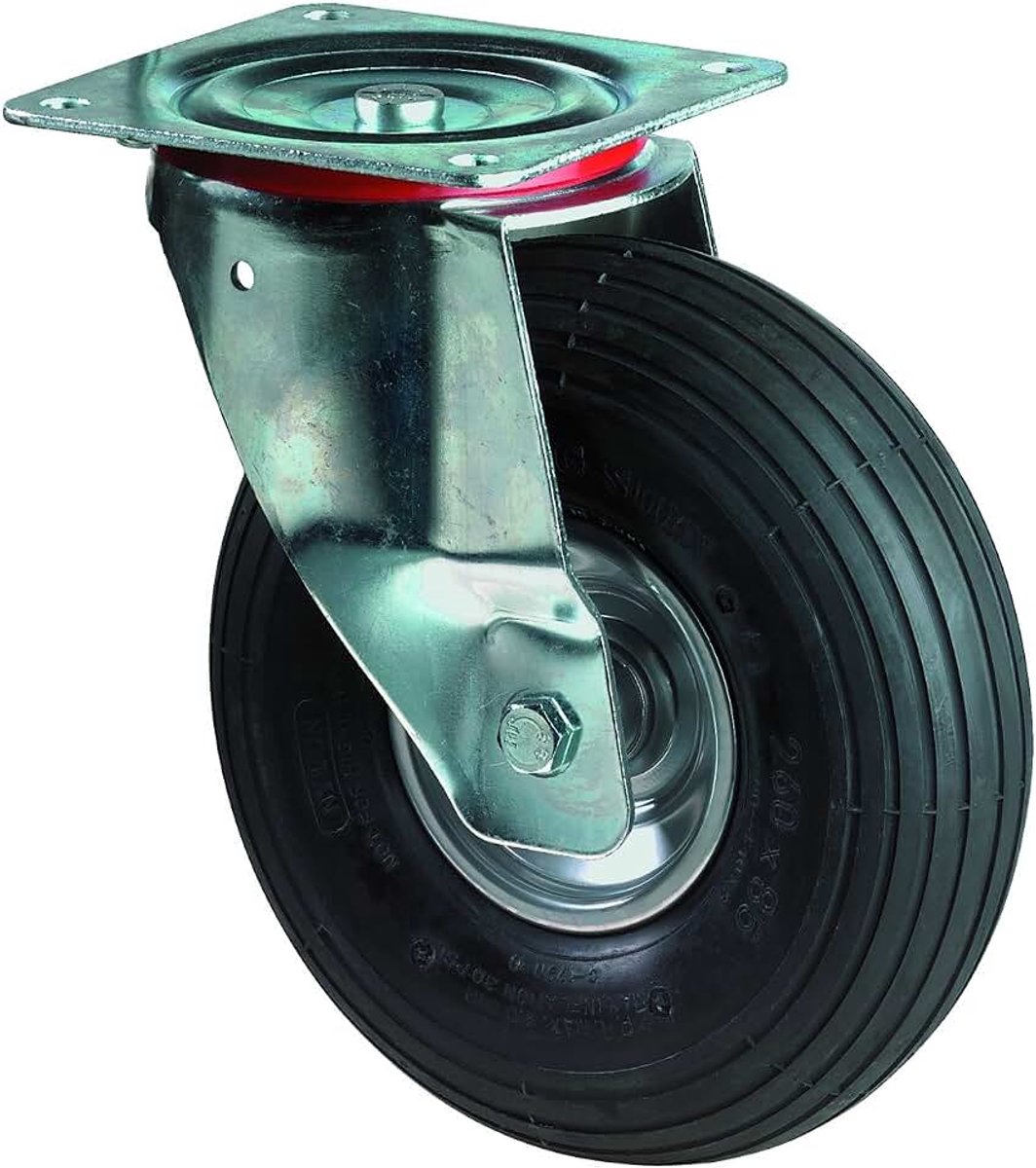 Transportwiel L400.C90.260 zwenkwiel, wieldiameter 260 mm