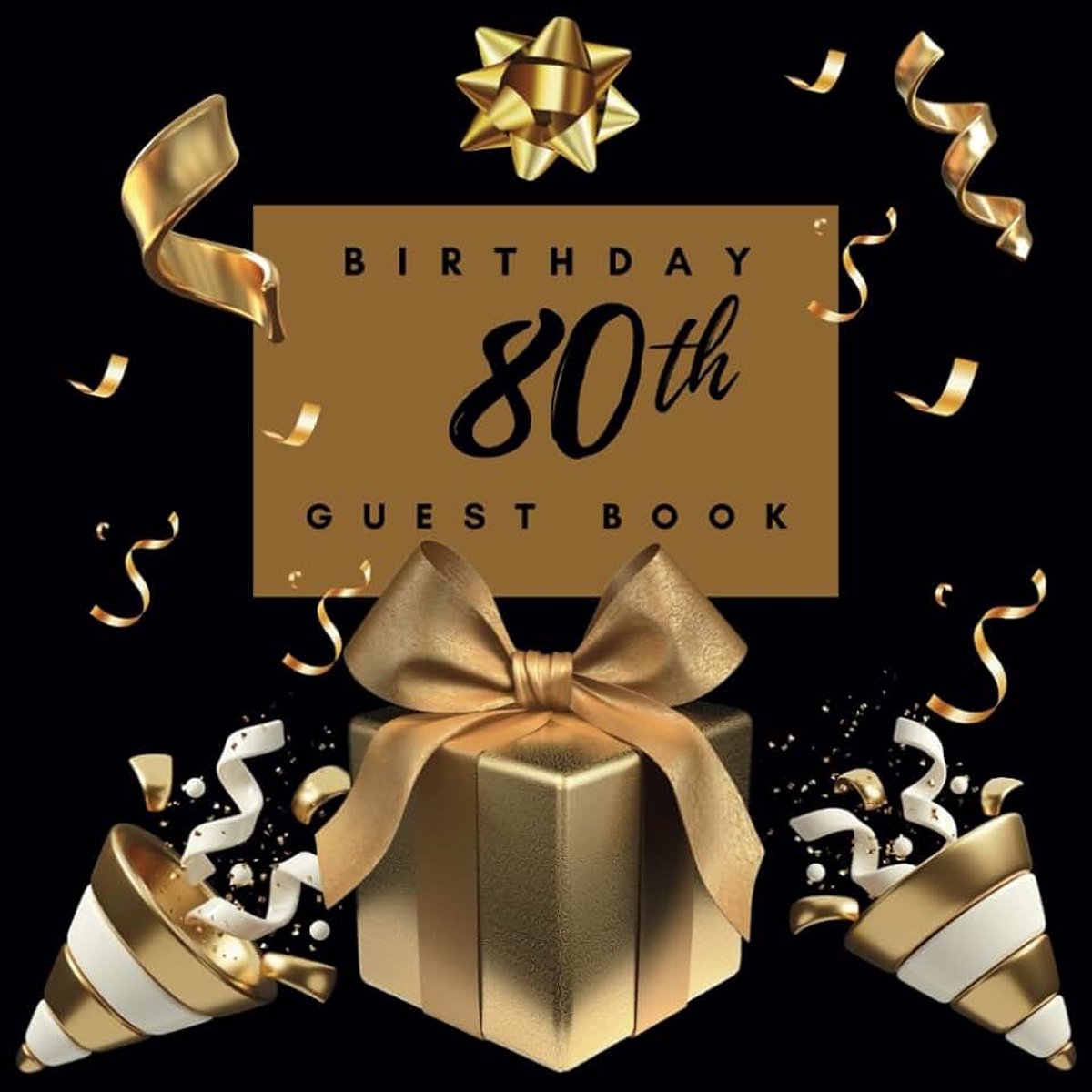 Birthday Guest Book: Ideal for personal dedications, wishes and photos. For 30 to 60 guests. Guest book and memory album for the 80th birthday. ... a milestone birthday. Vintage decoration.