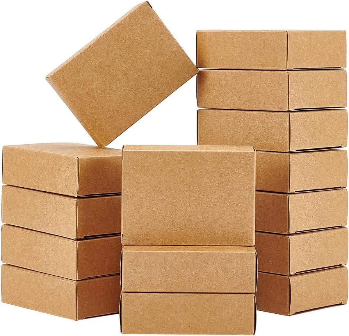 120 Stuks Kraft Zeepdozen - Cadeauverpakking zonder Venster voor Zelfgemaakte Zeep, 9.6x7x3cm, Perfect voor DIY Zeepprojecten en Ambachtelijke Geschenken