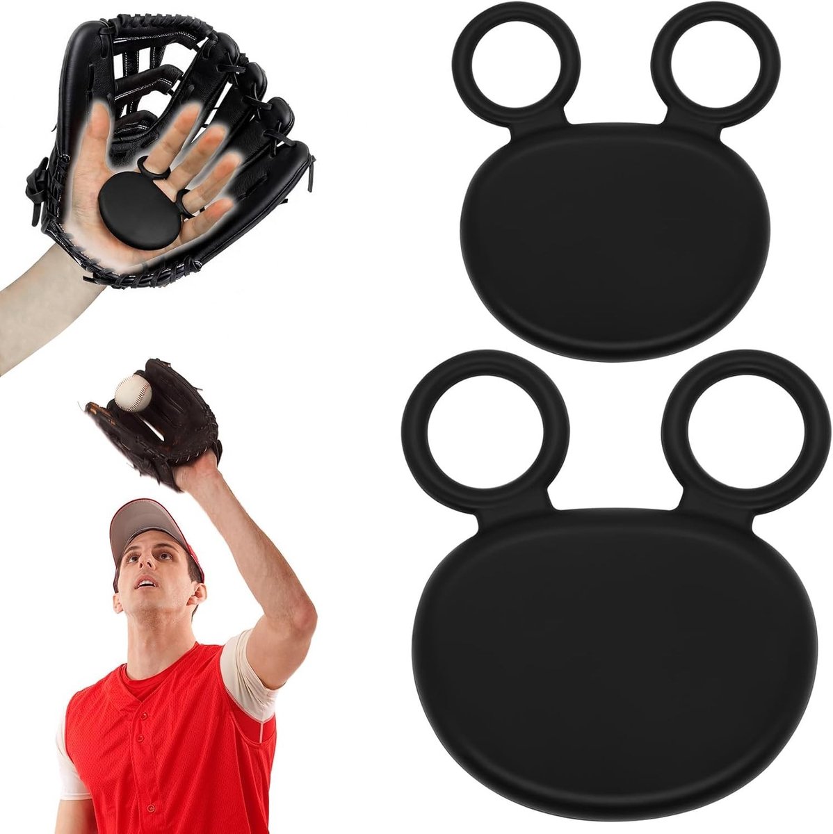 Set van 2 Baseball Handschoen Covers, Hoogwaardige Siliconen Palm Bescherming voor Schokabsorptie | Handschoen Accessoire, Trainingshulpmiddel, Stootkussen voor Comfort en Bescherming