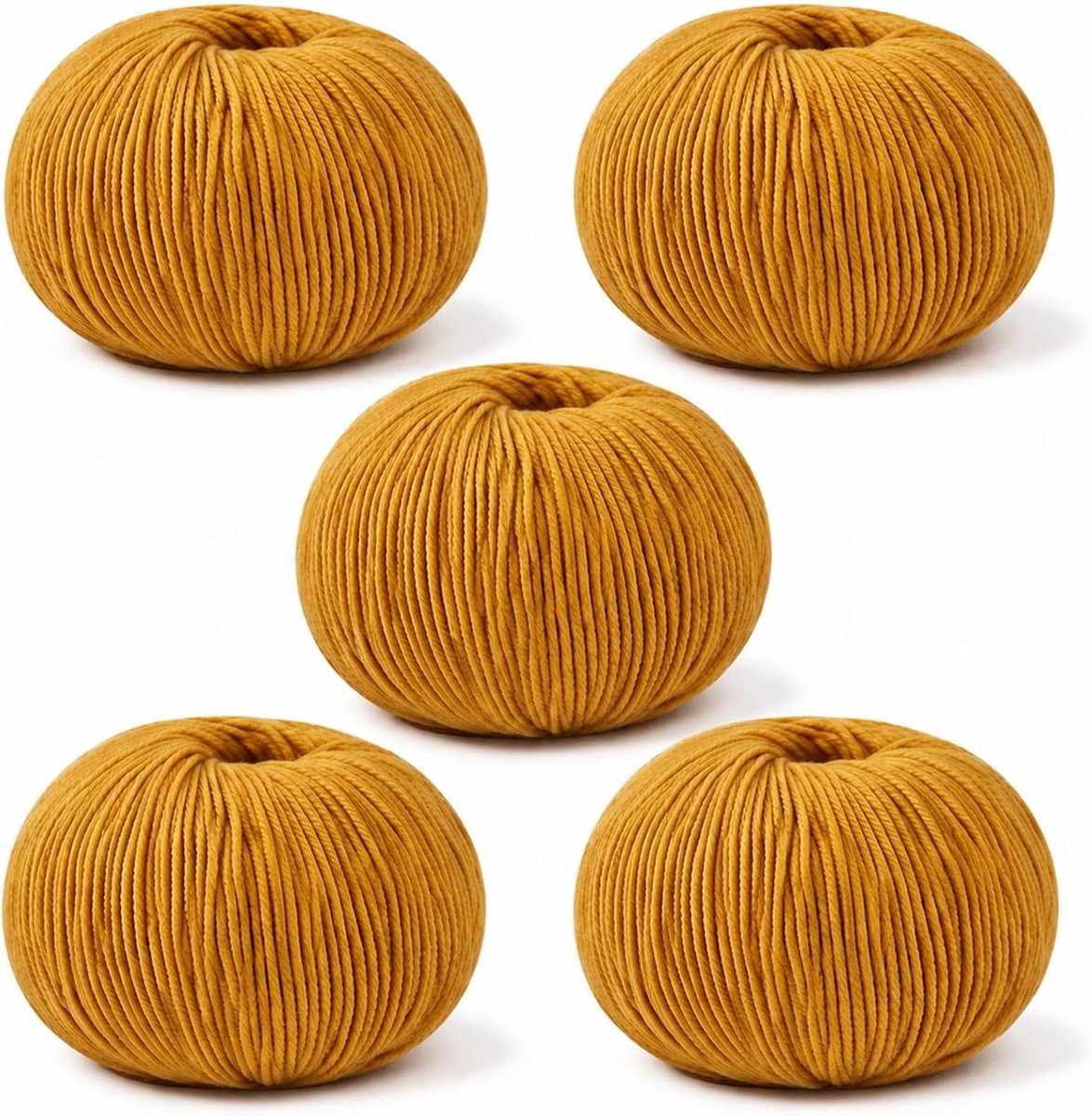 Merinowol om te breien 500 g (5 x 100 g), babywol zacht, gembergeel