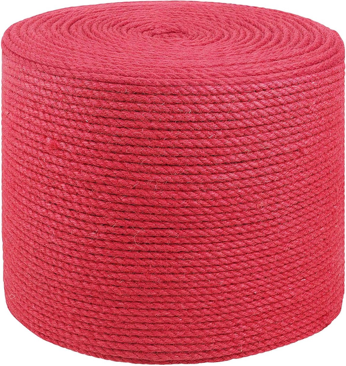 Touw 8 mm rood 5000 cm Tossa jutevezel 3-laags henneptouw