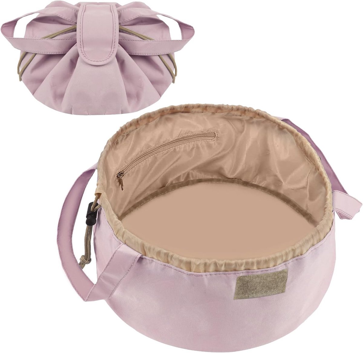 Grote capaciteit make-up tas met trekkoord, draagbare en snelle opbergoplossing voor dagelijks gebruik, ideaal voor vrouwen en reizen