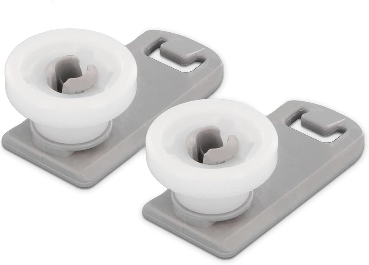 Bovenmandrol met houder 2-delige set vervanging voor Miele 7649011 2 x mandrol Rol met 22mmØ 47mm lengte voor besteklade bovenmand voor vaatwasser