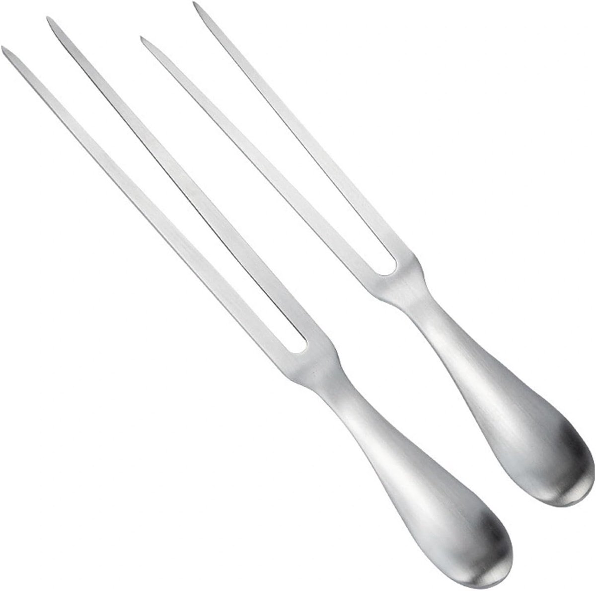 2-pack roestvrijstalen snijvorkset, 12" & 10,4 inch vleesvorken met ergonomisch handvat voor BBQ, kalkoen, braden en keukensnijwerk