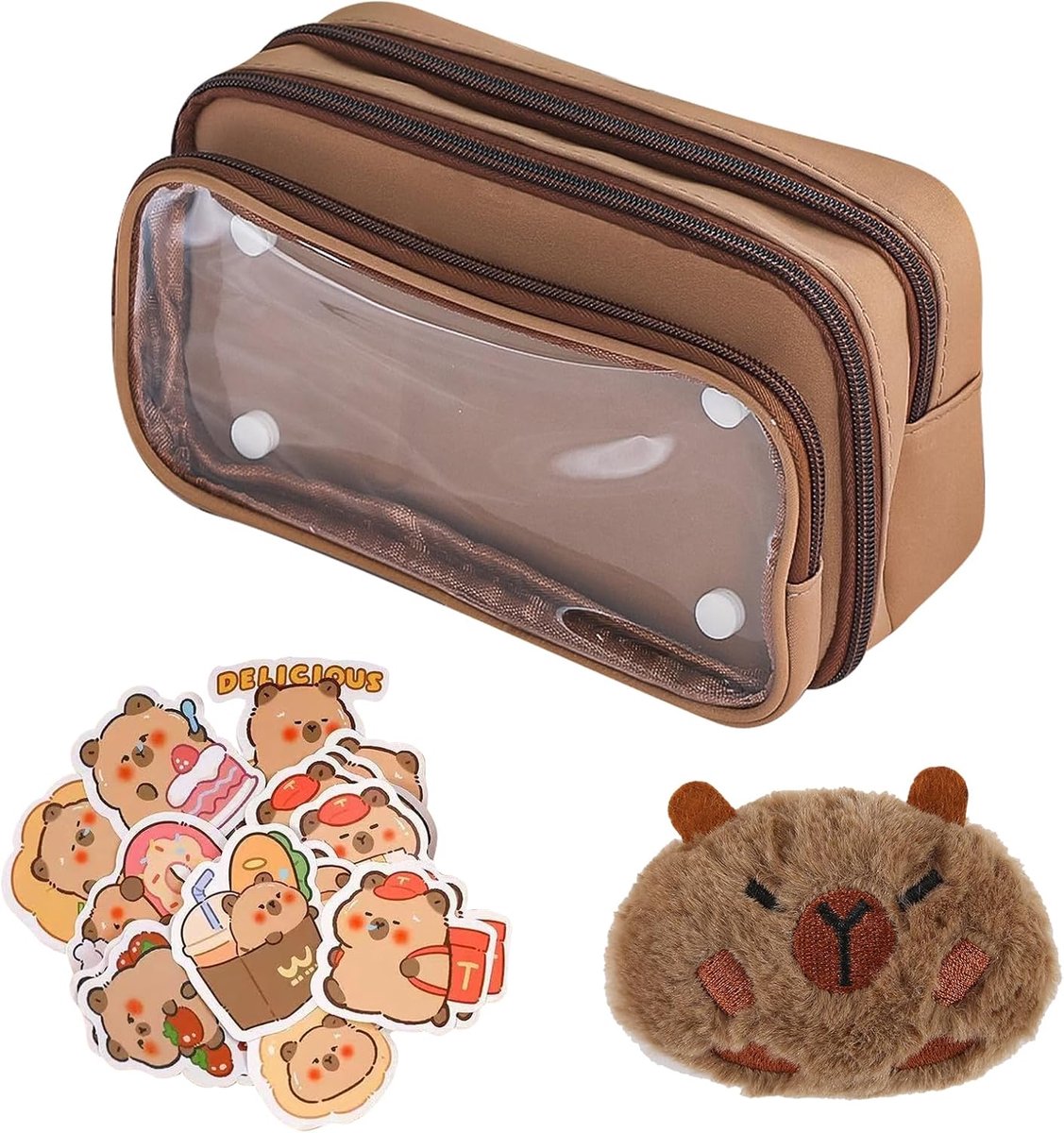 Potloden Tas met grote capaciteit, Grote Capaciteit Potlodenetui, 4 compartimenten, Pen Bag Middelbare School Essentials Supplies, voor Kinderen Tieners Studenten Vrouwen Mannen