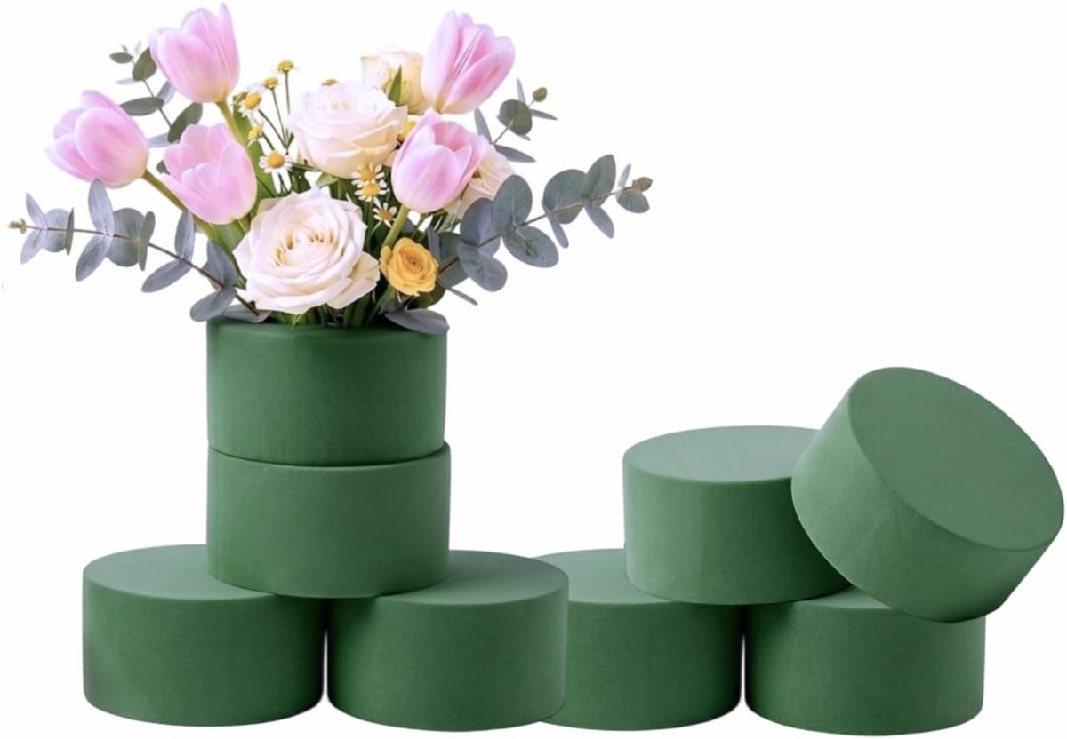 Schuim, 8-delige set, steekschuim voor bloemen, 8 x 4 cm, steekmassa voor verse bloemen, doe-het-zelf bruiloft, floristisch knutselen, feesten