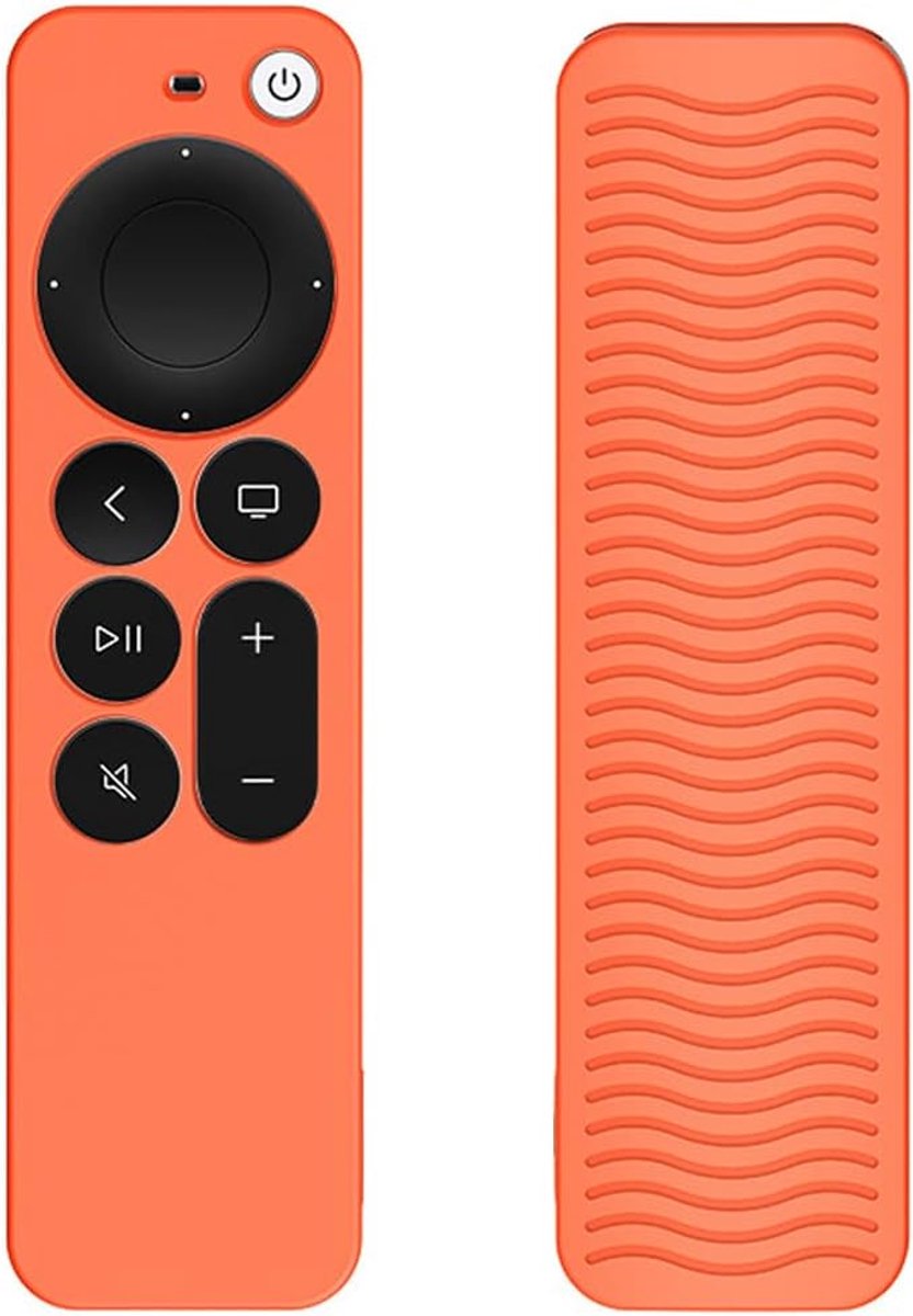 Afstandsbediening voor Apple TV 4K Siri Remote 3e Gen (2022) / 2e Gen (2021) Hoes - Siliconen Case voor TV Accessoires (Oranje Niet Gloeiend)