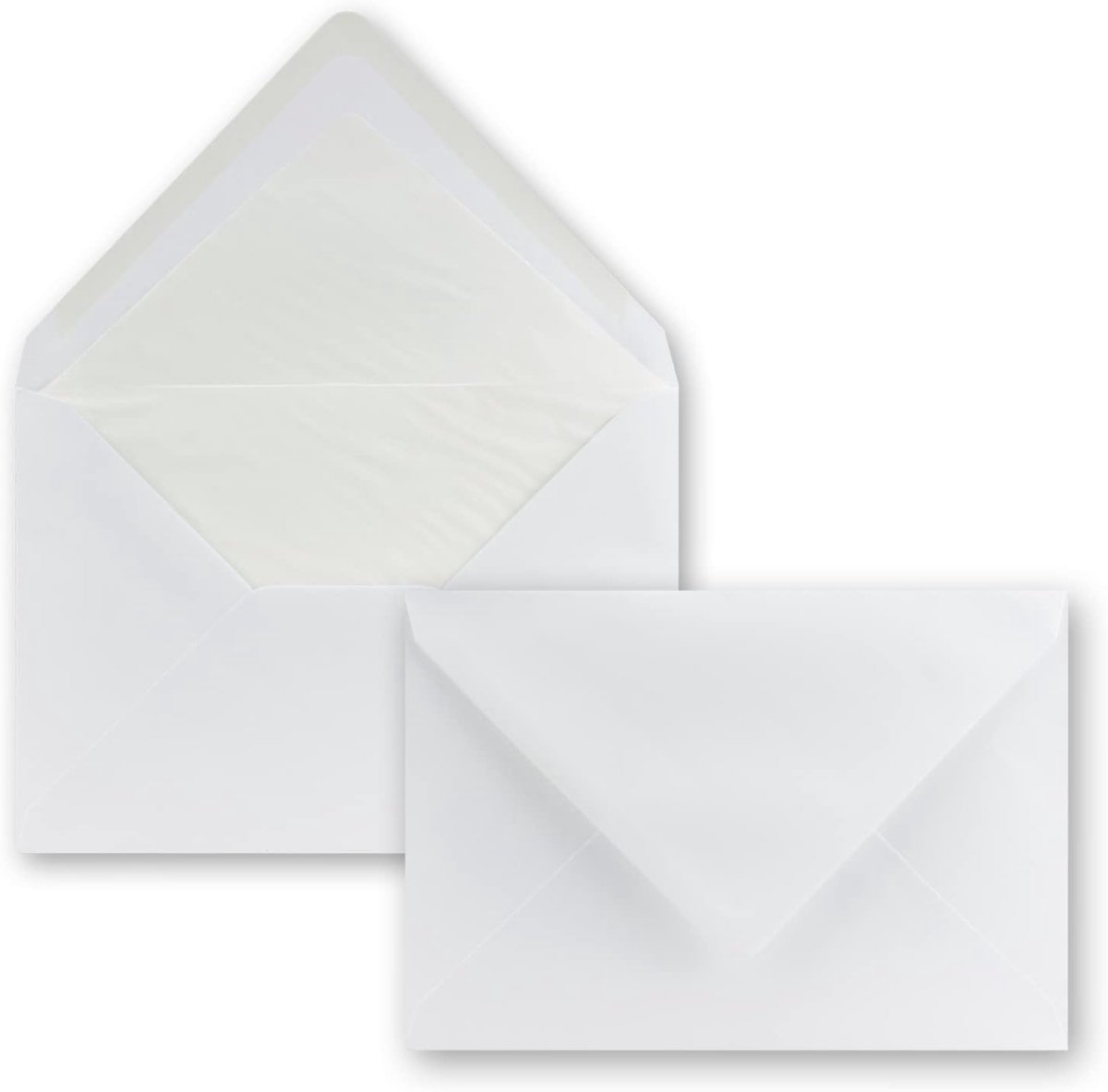 100 enveloppen Polarwit - DIN C5 - gevoerd - 100 g/m² - 16,2 x 22,9 cm - natte plakrand met spitse klep - hoogwaardige enveloppen - van GUSTAV NEUSER