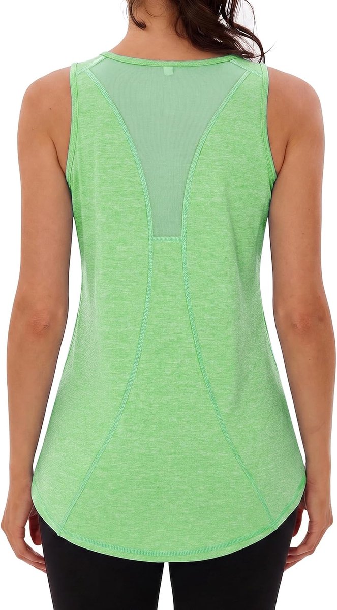 Dames yoga tanktop mesh rug mouwloos sport bovendeel hardlopen fitness functioneel gym activewear tanktop S-3XL