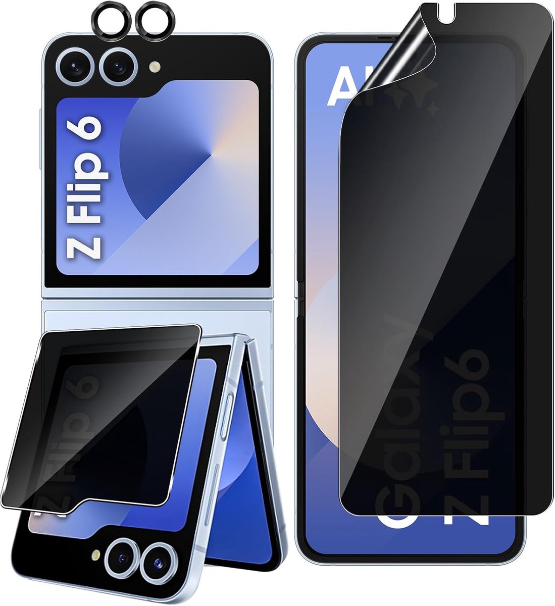 Inkijkbescherming voor Samsung Galaxy Z Flip 6 voor pantserglas