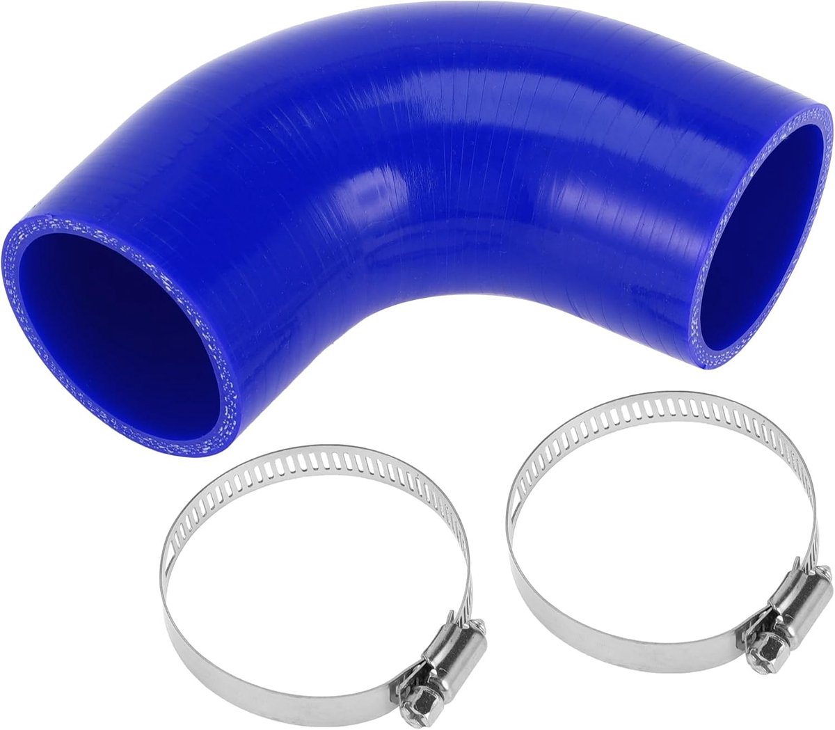 Dailygoods- Koelmiddelslang 54 mm - Siliconen Slang - 90 graden - Blauw - Meerlaags Weefsel - Hoge Temperatuur Bestendig - Siliconenslang