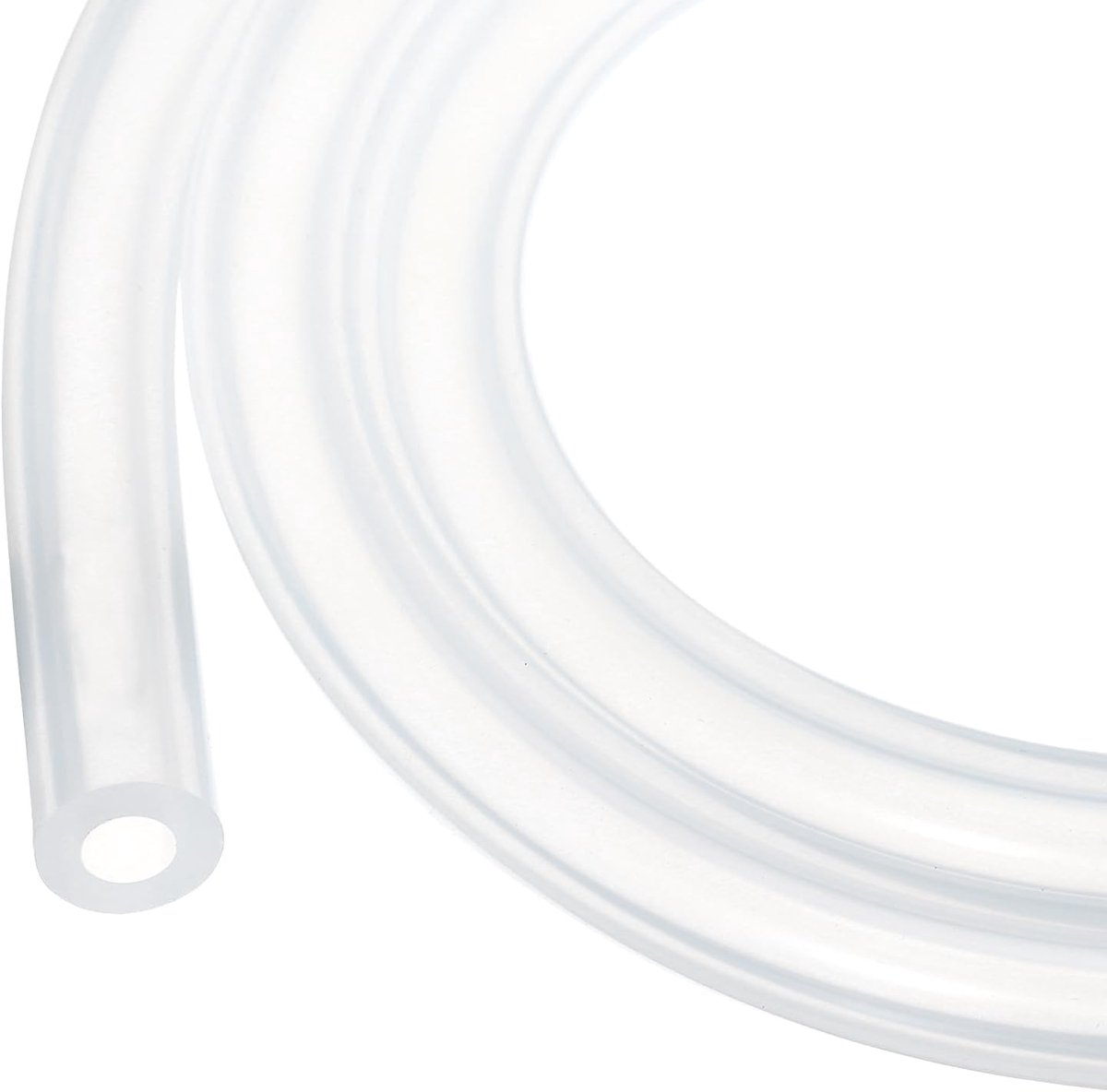 10ft Siliconen Slang 6.4mm ID 12.7mm OD Transparante Industriële Plastic Slang Pure Siliconen Slangen voor Pomp Afzuigen Aftappen Irrigatie Brouwen, 1/4" x 1/2"