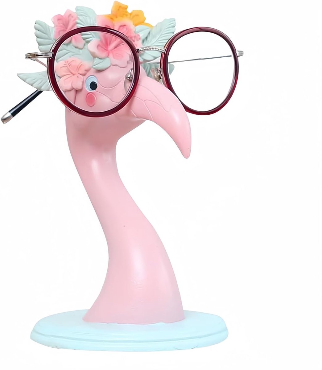 leuke dier, brillenhouder voor thuis, kantoor, bureau, decoratie, cadeau (flamingo)