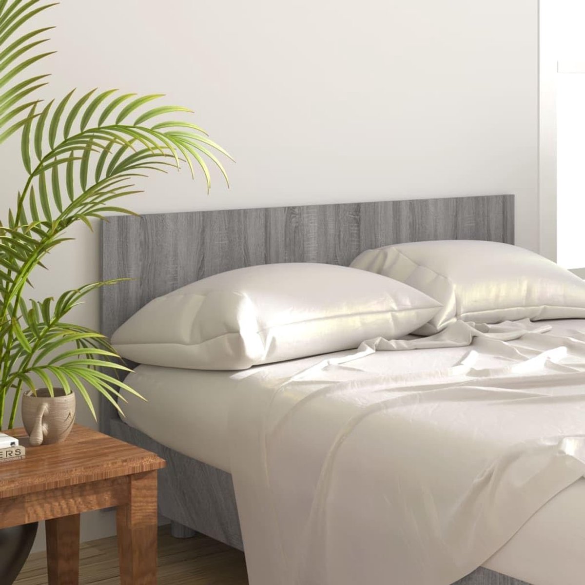 Hoofdeinde, grijs, Sonoma 160 x 1,5 x 80 cm, houtmateriaal, hoofdeinde voor de slaapkamer, hotelhoofdeinde, werkkamer, voor slaapkamer, tweede slaapkamer, hotel