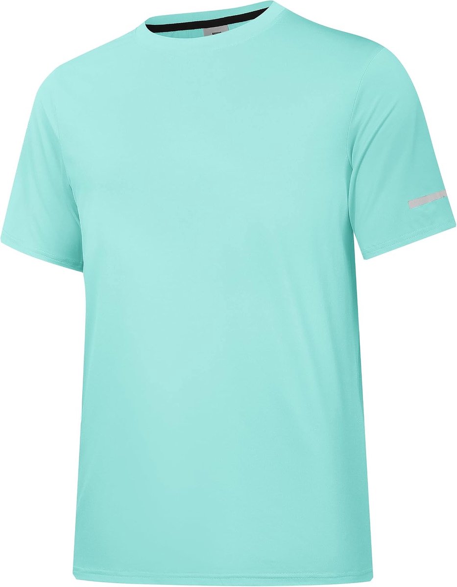 Rashguard voor heren, UPF 50+ zonbescherming, korte mouw, lichtgewicht, sneldrogend, SPF/uv zwemshirt, 1 of 3 stuks