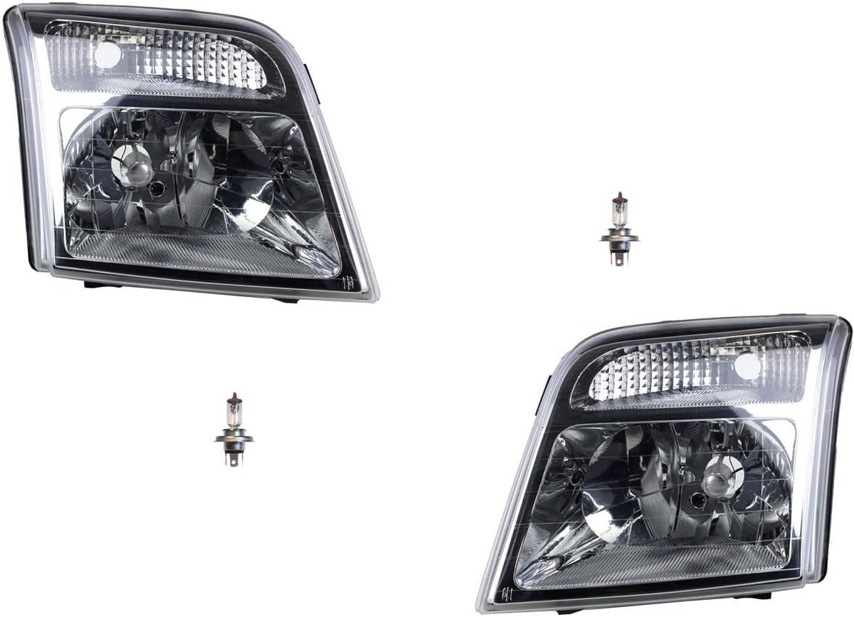 Koplampen halogeen HSW geschikt voor Ford Transit Connect 02 02- met H4 set L R