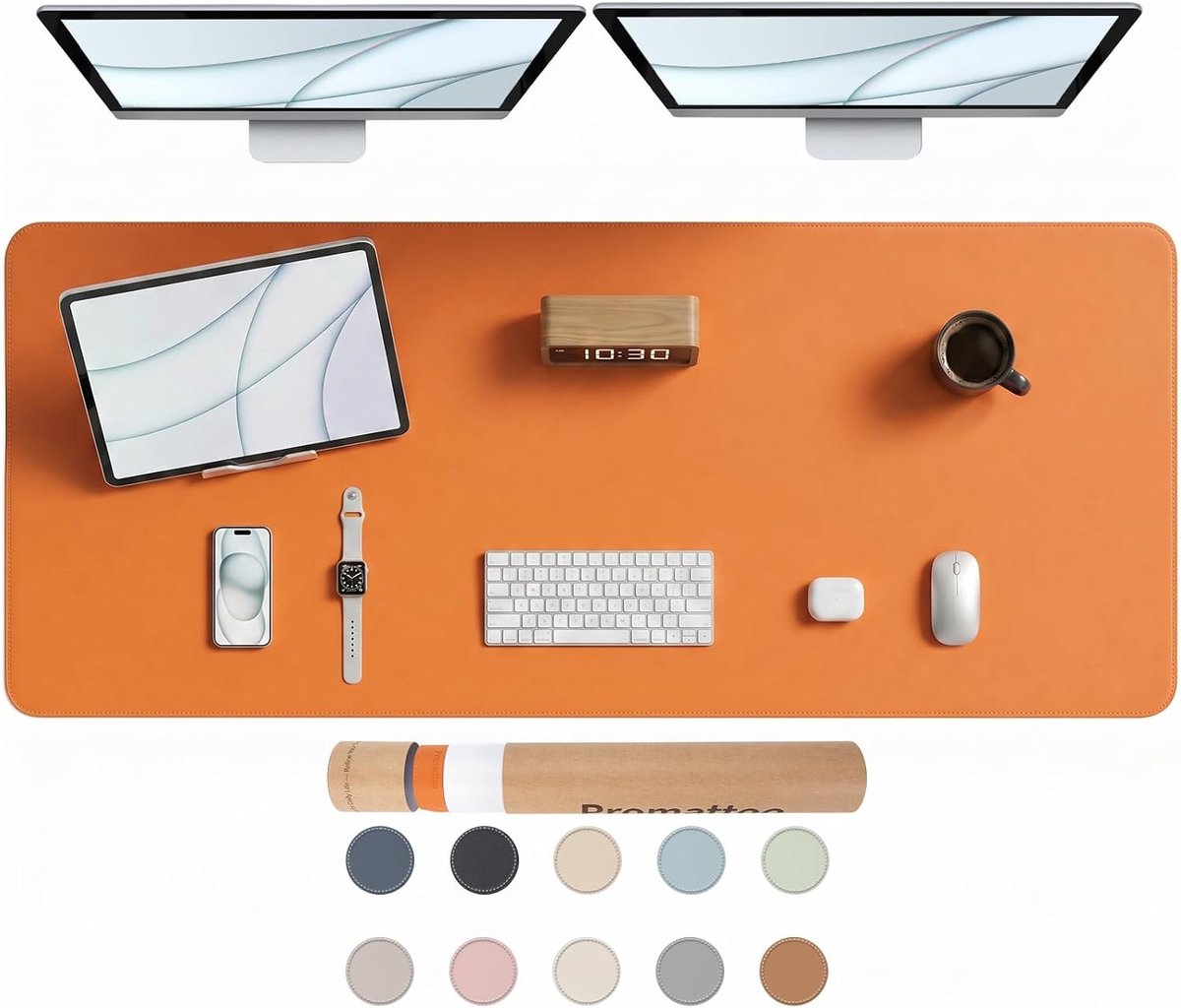 Bureau-onderlegger van veganistisch leer, antislip, geurvrij en waterafstotend, elegante laptopmat met geschenkverpakking voor kantoor, thuiskantoor en meer, geen storende randen