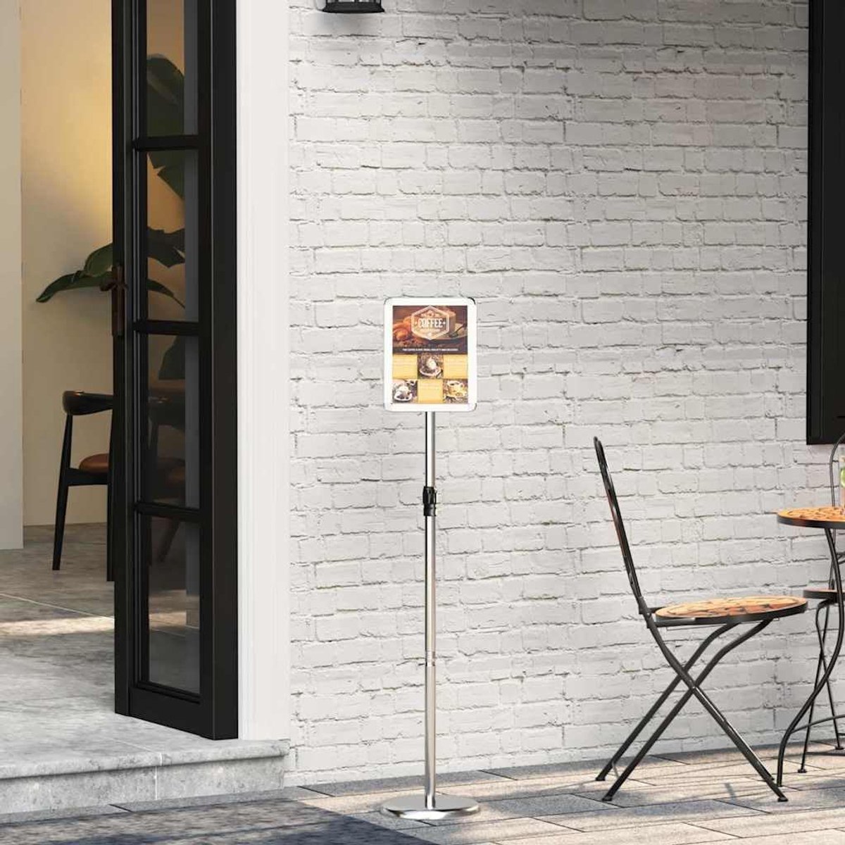 Messstandaard van aluminium, in hoogte verstelbaar 25 x 25 x 125
