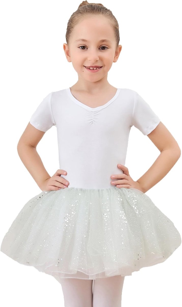 Balletjurk voor meisjes, turnpakje met rok