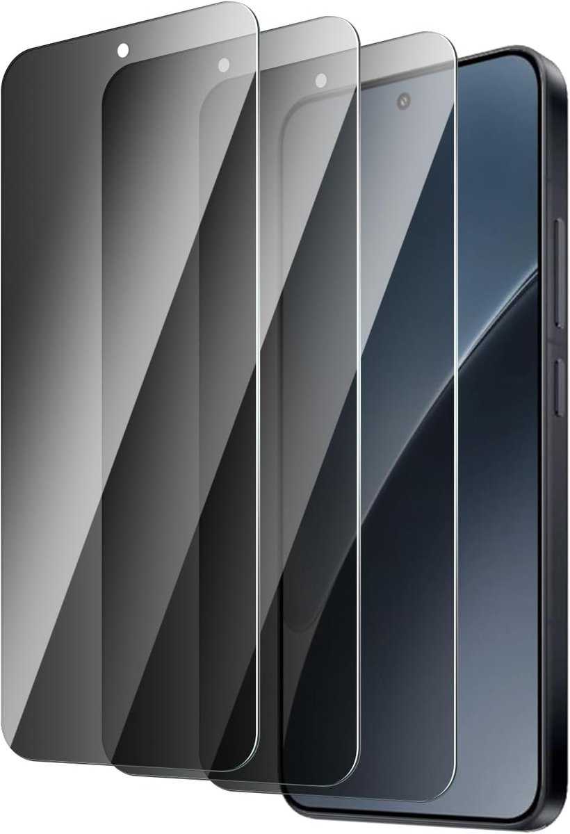 Displaybeschermfolie voor Xiaomi 15, anti-spion, 3 stuks, 9H hardheid gehard glas, krasbestendig, anti-vingerafdruk, eenvoudige installatie