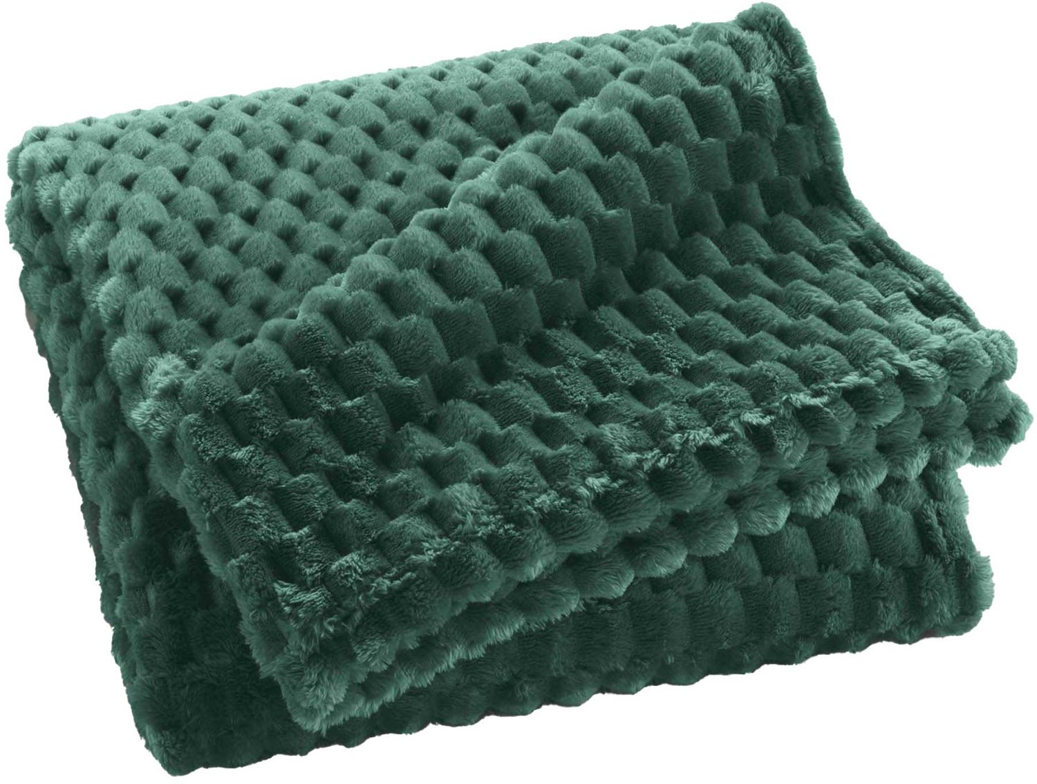 Douceur d'intérieur - Flanellen dekbedovertrek 125 x 150 cm FROSTY - groen