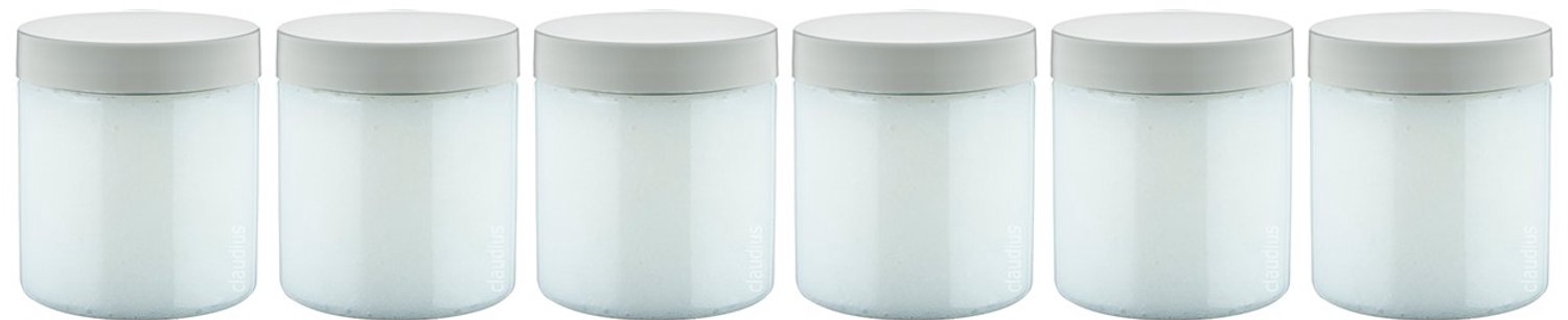 Claudius Luxe Verzorgende Bodyscrub-Gel Bamboe - 400 gram - Pot met witte deksel - set van 6 stuks - Hydraterende Lichaamsscrub - Body Scrub