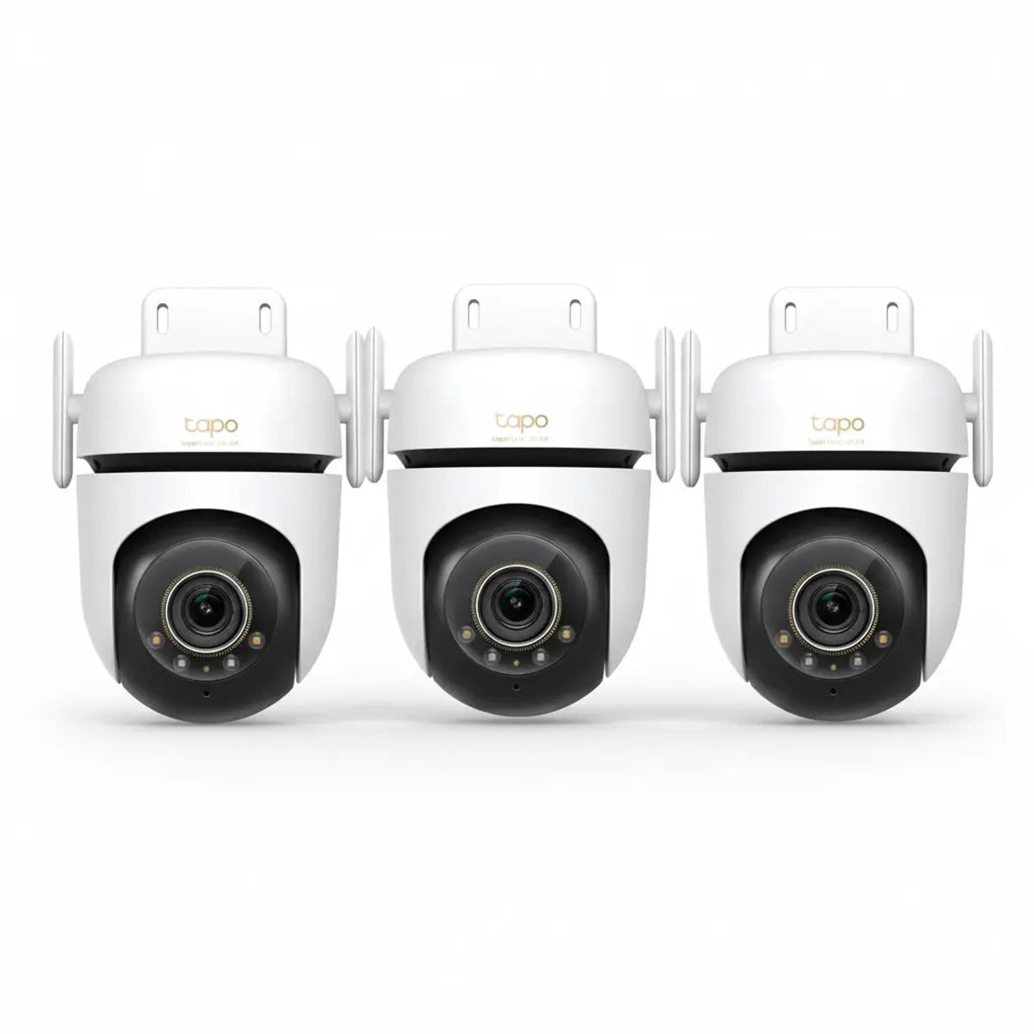 Tapo C530WS Beveiligingscamera Buiten 3-pack - Bundelvoordeel - 3K 5MP - 360° Draaibaar - Starlight Kleur Nachtzicht - 30m Nachtzicht - IP66 Weerbestendig - Automatisch Volgen - Persoons-, Huisdier- & Voertuigdetectie - 12x Zoom - 93 dB Sirene
