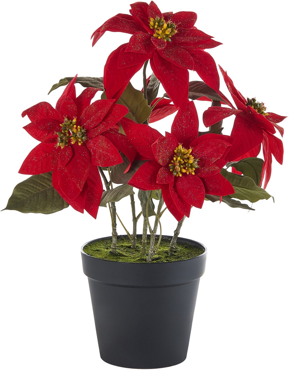 Beliani CHRISTMAS FLOWER - Kunstplant - Rood - Synthetisch materiaal