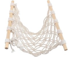 Fruit-hangmand - Keukenorganizer - Groenteopslag - Handgemaakt macramé - 50x30cm - Wit
