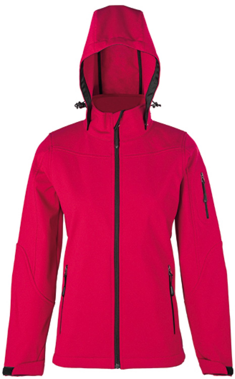 HRM Women´s Hooded Soft-Shell Jacket HRM1102 - Red - XS