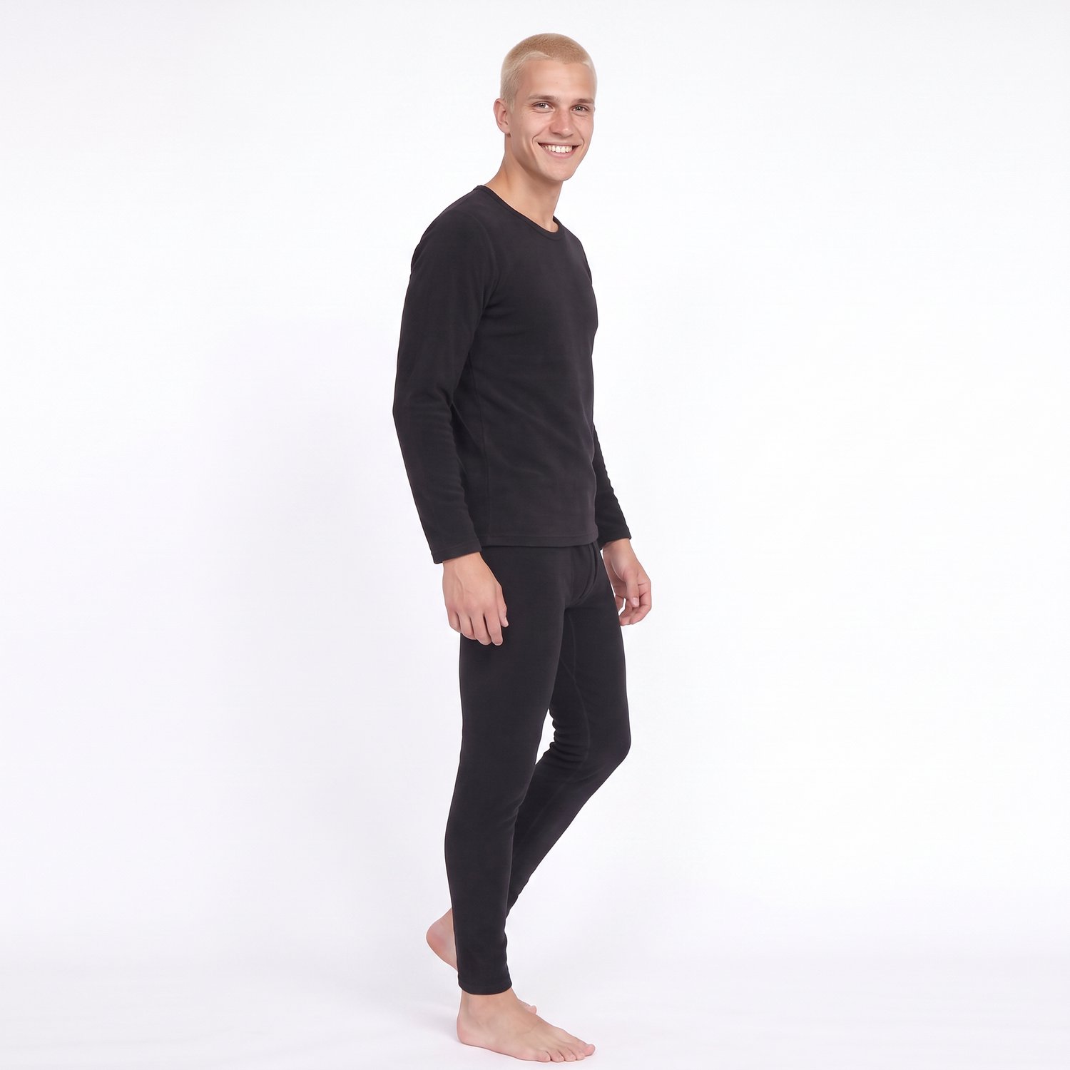 Henry Rubens - Thermo Ondergoed Heren Set - Merino Wol - Thermoshirt en Thermobroek - Zwart - Maat M