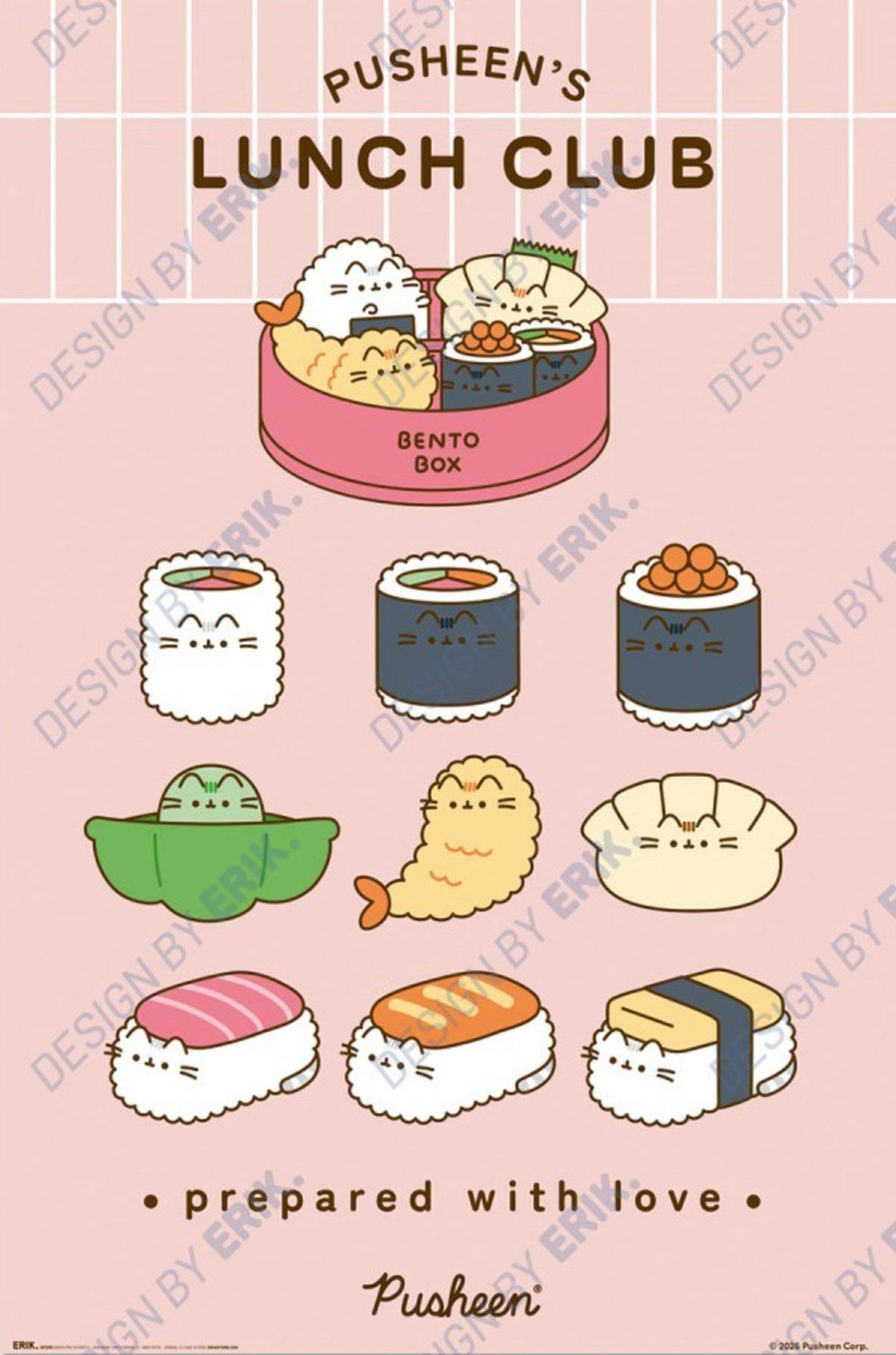 Grupo Erik Poster Pusheen - Sushi Roll 61x91,5cm Divers