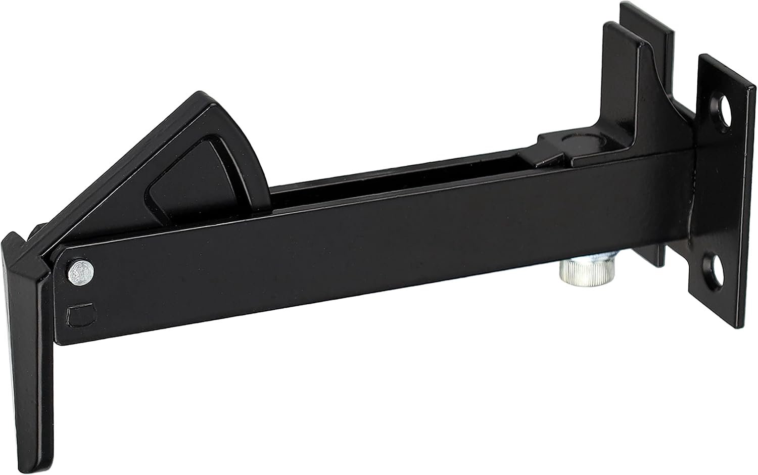 Deurvergrendeling deurstopper 100mm - verzinkt en zwart gepoedercoat - instelbaar 20-40mm - veilig vensterluik - Vemera