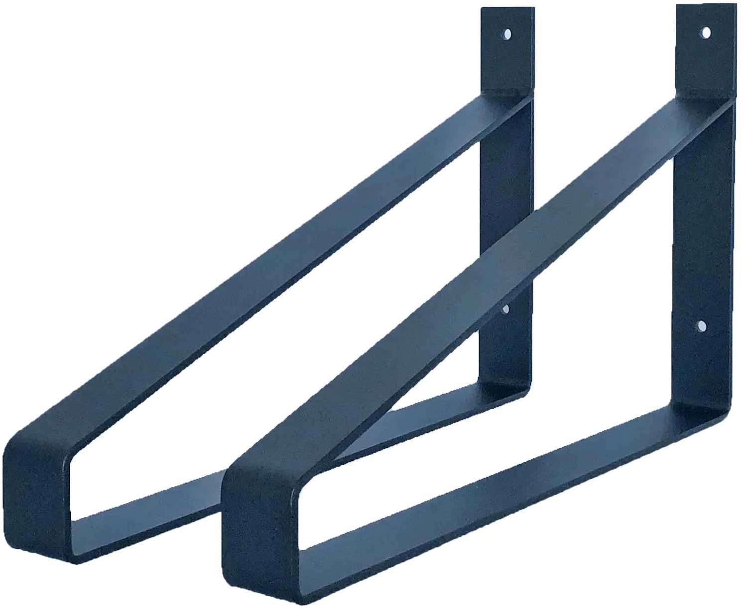 Wovar Plankdrager Zwart Industrieel 40 x 25 cm | Set 2 Stuks