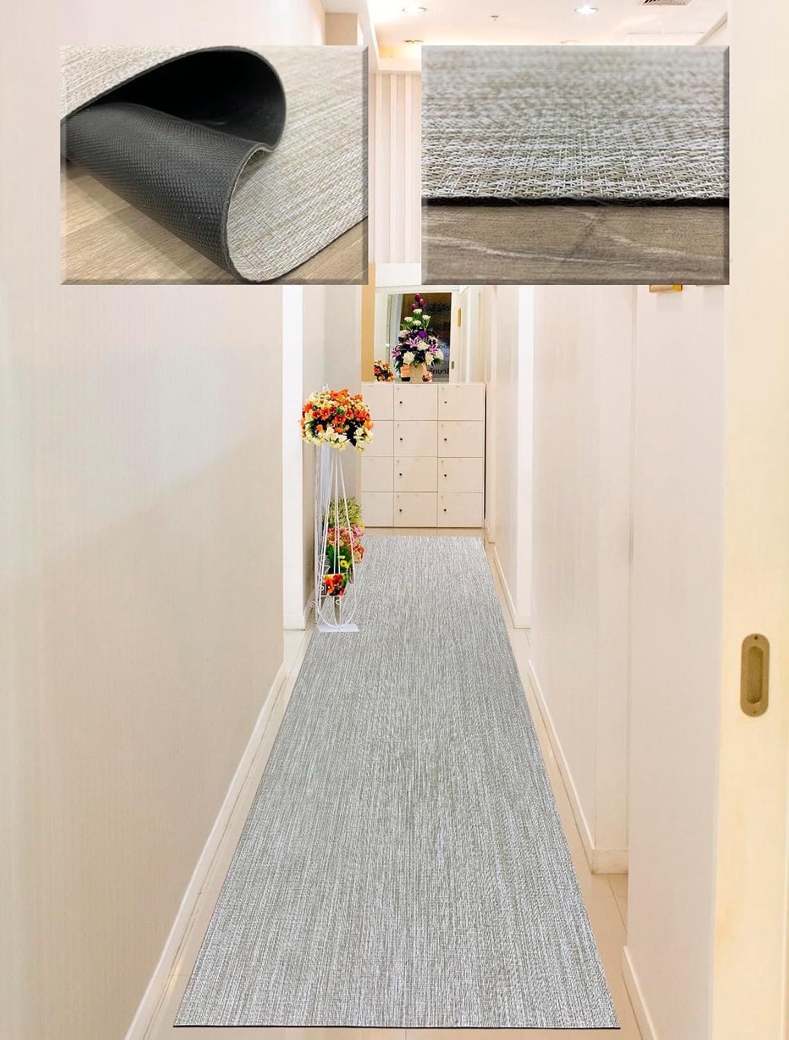 Vinyltapijt 70 x 100 cm - gevlochten - antislip - geschikt voor binnen en buiten - Vemera