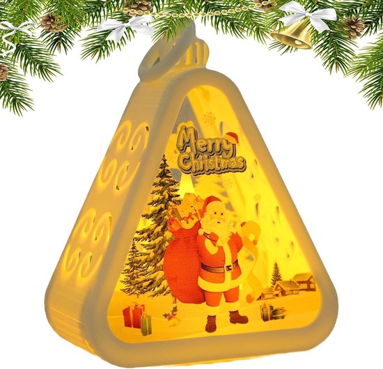 Kerstnachtlampje - Kerstnachtlampje in vintage-stijl - Kerst decoratie - LED kerstlampje - Sfeerlampje kerst - Kerst ornament - Tafellampje kerst - Nostalgisch kerstlampje - Kerst cadeau - Kerstverlichting binnen — afbeelding 2