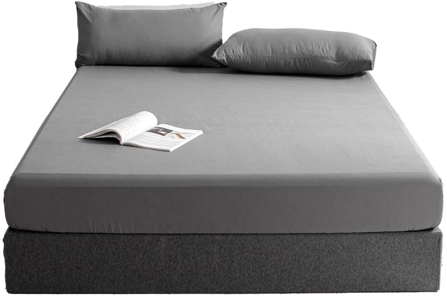 Zolvano® Matrasovertrek 180x200 - Dekbedovertrek - Hoeslaken - Matrasbeschermer - Extra Zacht-Grijs