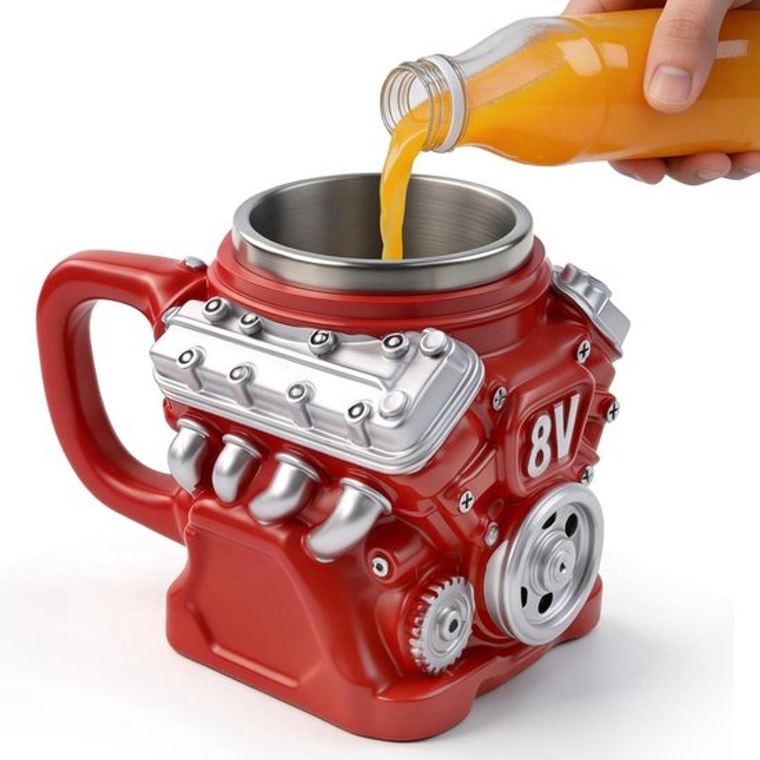 Motorkoffiemok - Creatieve beker - Dranken serveren - Levensecht 3D-ontwerp - 300 ml - Zwart
