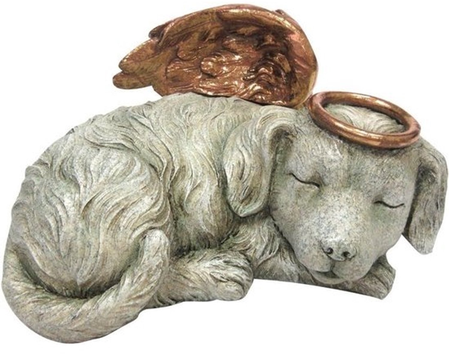 Engel hondenurn - Urn voor hondenas - Herdenking van je huisdier - Hars - 30 kubieke inch - Ivoor